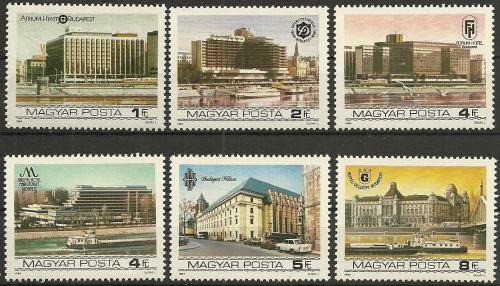 Poštové známky Maïarsko 1984 Architektúra v Budapešti Mi# 3701-06
