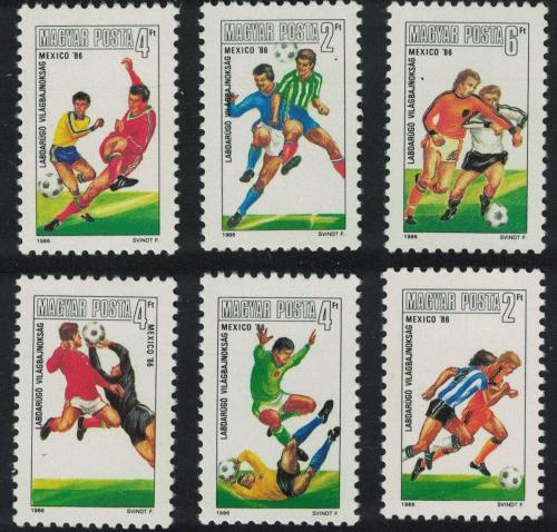 Poštové známky Maïarsko 1986 MS ve futbale Mi# 3814-19