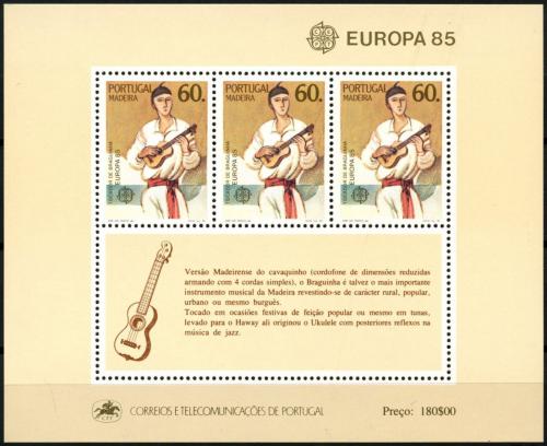 Poštové známky Madeira 1985 Európa CEPT, rok hudby Mi# Block 6 Kat 10€