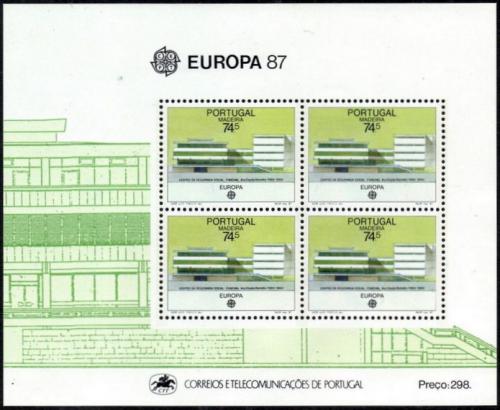 Poštové známky Madeira 1987 Európa CEPT, moderní architektura Mi# Block 8 Kat 10€