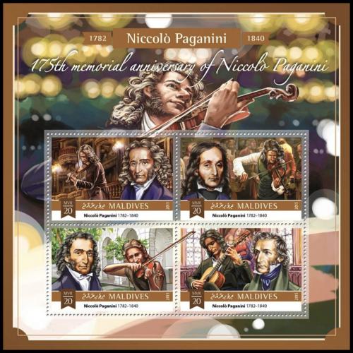 Potov znmky Maldivy 2015 Niccolò Paganini Mi# 6105-08 Kat 10