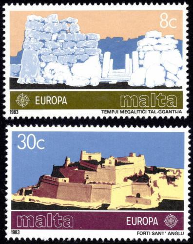Poštové známky Malta 1983 Európa CEPT, velká díla civilizace Mi# 680-81 Kat 2.50€