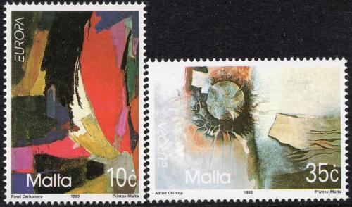 Potov znmky Malta 1993 Eurpa CEPT, modern umenie Mi# 904-05 - zvi obrzok