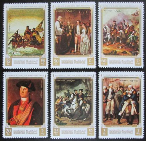 Poštové známky Manáma 1971 Umenie, vznik USA Mi# 793-98