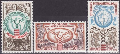 Poštové známky Monako 1972 Mezinárodní kongres zoologie Mi# 1051-53