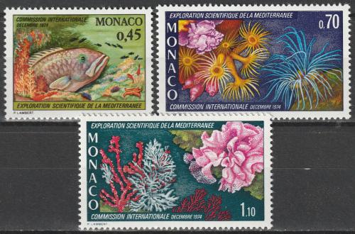 Poštové známky Monako 1974 Morská fauna Mi# 1138-40 Kat 5.50€