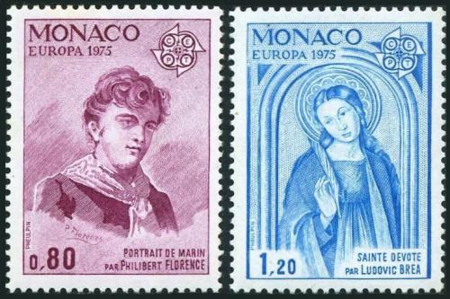 Poštové známky Monako 1975 Európa CEPT, umenie Mi# 1167-68