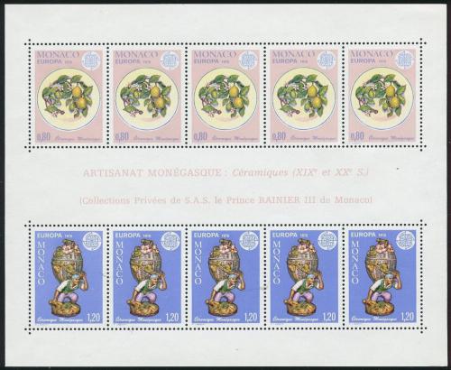 Poštové známky Monako 1976 Európa CEPT Mi# Block 10 Kat 30€