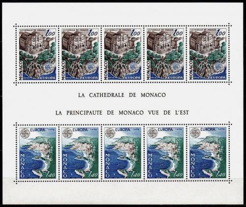 Poštové známky Monako 1978 Európa CEPT, stavby Mi# Block 12 Kat 30€