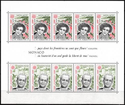Poštové známky Monako 1980 Európa CEPT, osobnosti Mi# Block 16 Kat 10€