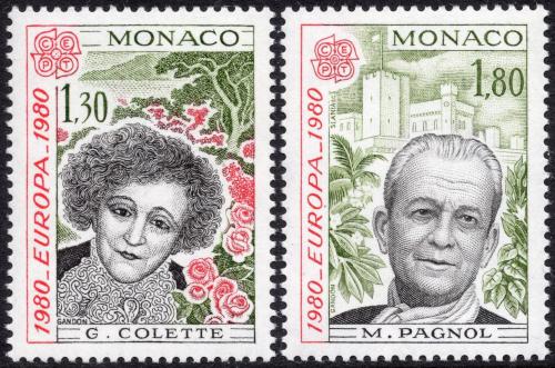 Poštové známky Monako 1980 Európa CEPT, osobnosti Mi# 1421-22
