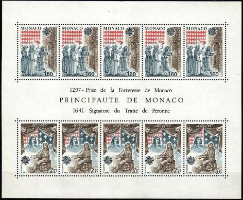 Poštové známky Monako 1982 Európa CEPT, historické události Mi# Block 19 Kat 13€