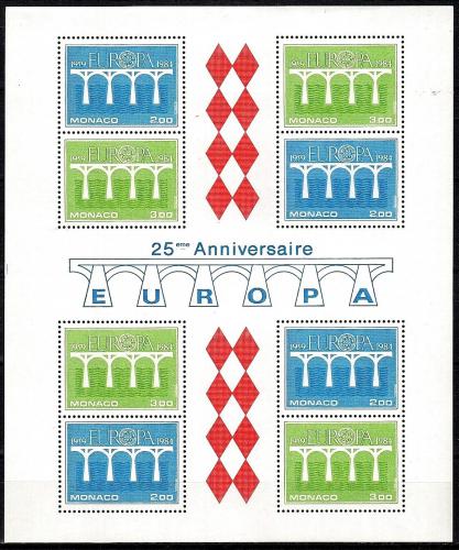 Poštové známky Monako 1984 Európa CEPT Mi# Block 26 Kat 17€