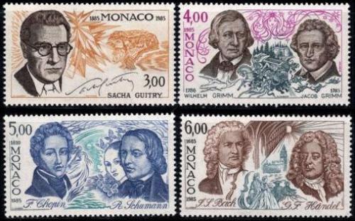 Poštové známky Monako 1985 Umelci Mi# 1723-26 Kat 8€