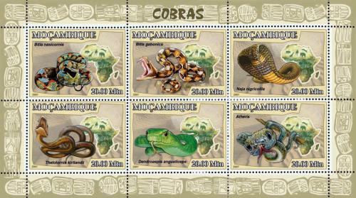 Poštové známky Mozambik 2007 Hady Mi# 2998-3003 Kat 10€