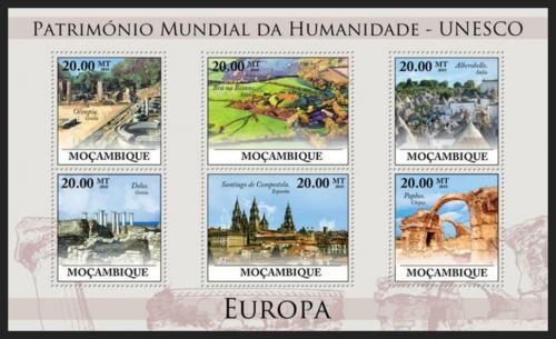 Poštové známky Mozambik 2010 Památky UNESCO - Európa Mi# 3878-83