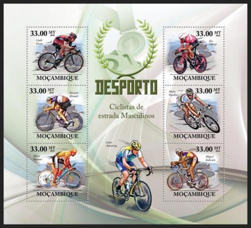 Poštové známky Mozambik 2010 Slavní cyklisti Mi# 3725-30 Kat 10€