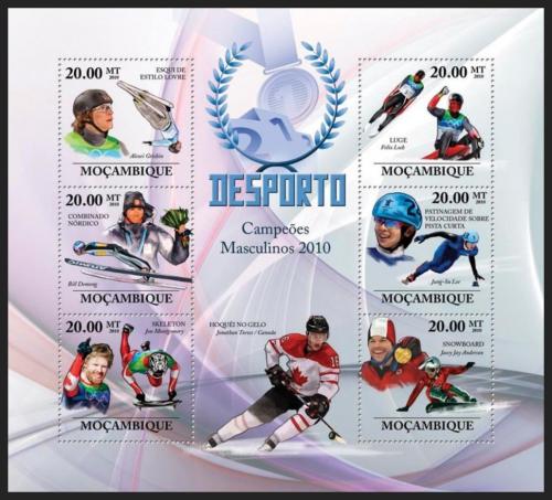 Poštové známky Mozambik 2010 Slavní sportovci, zimní sporty Mi# 3746-51 Kat 10€