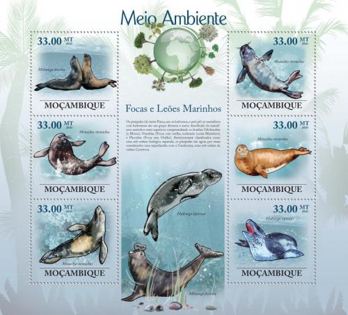 Poštové známky Mozambik 2010 Tulene Mi# 3602-07