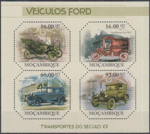 Poštové známky Mozambik 2011 Automobily Ford Mi# 4647-50 Kat 11€