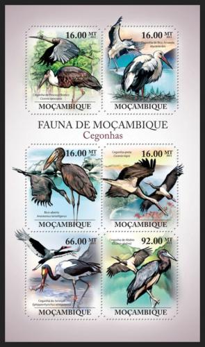 Poštové známky Mozambik 2011 Bociani Mi# 4882-87 Kat 12€