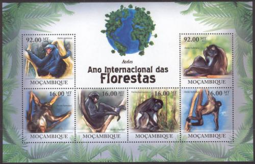 Poštové známky Mozambik 2011 Chápan Mi# 4445-50 Kat 14€