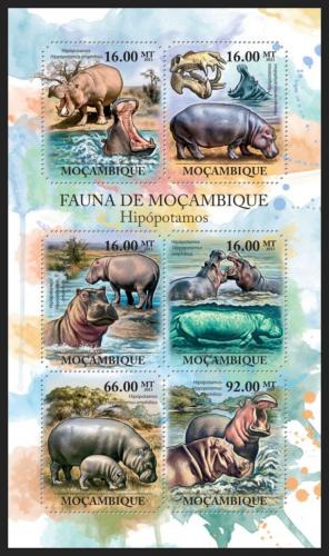 Poštové známky Mozambik 2011 Hroch obojživelný Mi# 4973-78 Kat 12€