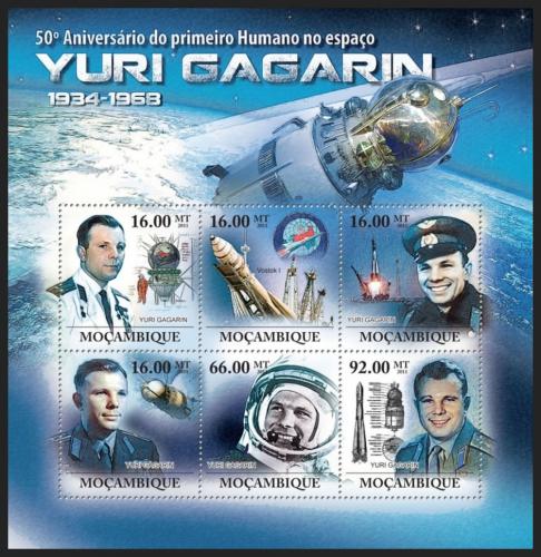 Poštové známky Mozambik 2011 Jurij Gagarin Mi# 4598-4603 Kat 12€