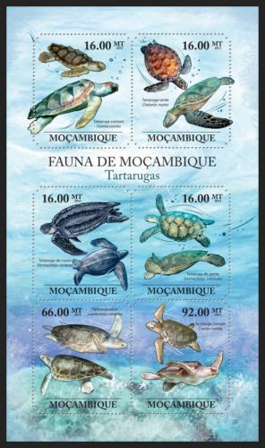 Poštové známky Mozambik 2011 Moøské korytnaèky Mi# 4847-52 Kat 12€