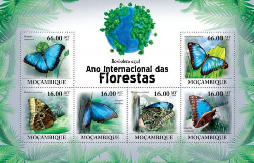 Poštové známky Mozambik 2011 Motýle Mi# 4264-69 Kat 11€