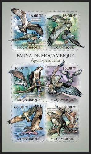 Poštové známky Mozambik 2011 Orlovec Mi# 4917-22 Kat 12€