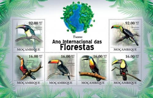 Poštové známky Mozambik 2011 Tukani Mi# 4354-59 Kat 14€