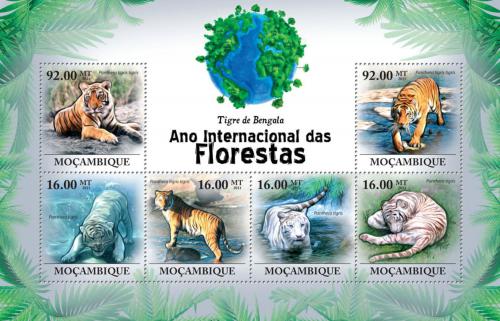 Poštové známky Mozambik 2011 Tygøi Mi# 4427-32 Kat 14€