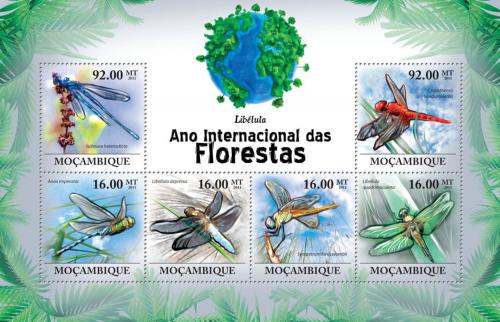 Poštové známky Mozambik 2011 Vážky Mi# 4280-85 Kat 14€