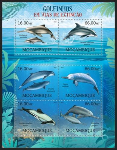 Poštové známky Mozambik 2012 Delfíny na cestì k vyhynutí Mi# 5817-22 Kat 14€