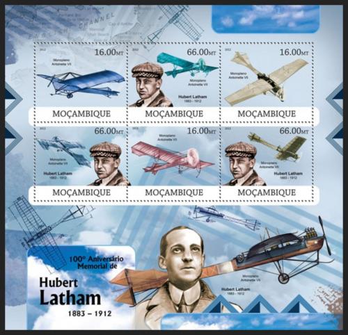 Poštovní známky Mosambik 2012 Hubert Latham Mi# 5923-28 Kat 14€