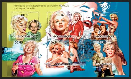 Poštové známky Mozambik 2012 Marilyn Monroe Mi# 5617-22 Kat 14€