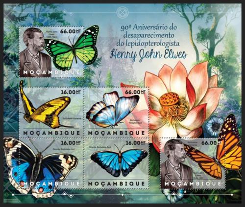 Poštové známky Mozambik 2012 Motýle, Henry John Elwes Mi# 6125-30 Kat 14€