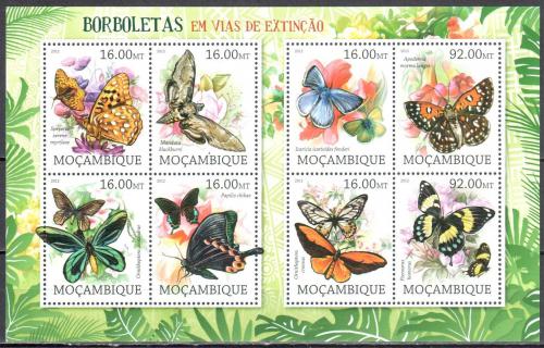 Poštové známky Mozambik 2012 Motýle na cestì k vyhynutí Mi# 5656-63 Kat 16€