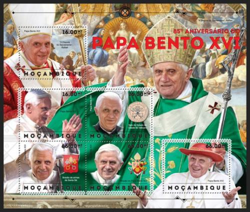 Poštové známky Mozambik 2012 Papež Benedikt Mi# 6132-37 Kat 14€