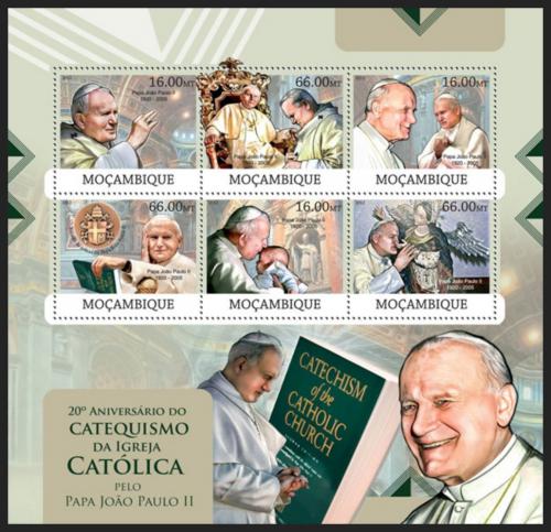 Poštovní známky Mosambik 2012 Papež Jan Pavel II. Mi# 6041-46 Kat 14€