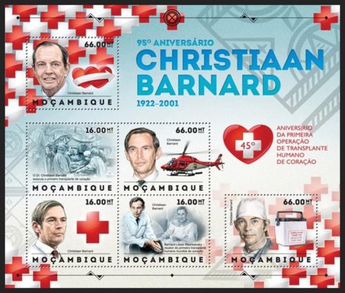 Poštové známky Mozambik 2012 První operace srdce, Christian Barnard Mi# 6118-23 Kat 14€