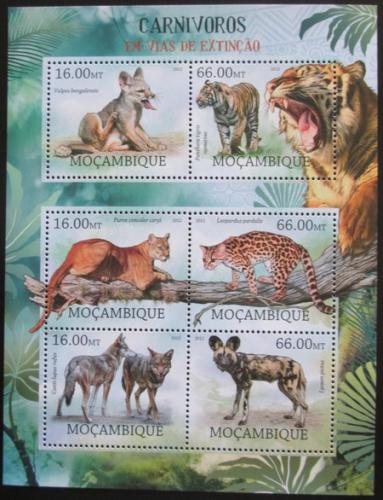Poštové známky Mozambik 2012 Šelmy na cestì k vyhynutí Mi# Mi# 5796-5801 Kat 14€