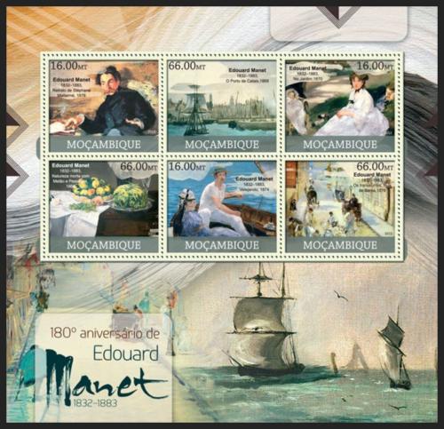 Poštovní známky Mosambik 2012 Umìní, Édouard Manet Mi# 5874-79 Kat 14€