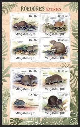 Poštové známky Mozambik 2012 Vyhynulí hlodavci Mi# Mi# 5692-99 Kat 16€