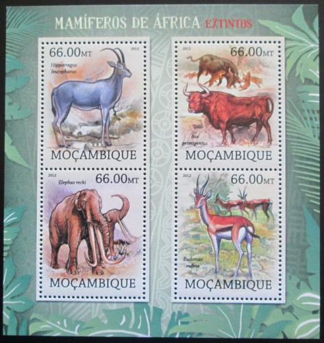 Poštové známky Mozambik 2012 Vyhynulí cicavce Afriky Mi# 5856-59 Kat 15€