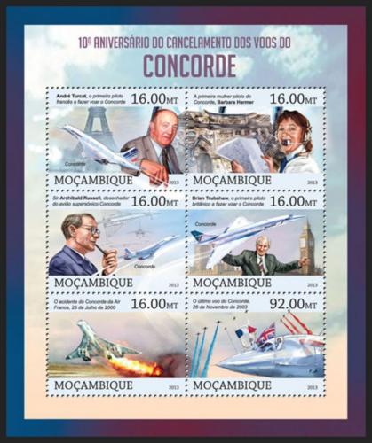 Poštové známky Mozambik 2013 Concorde Mi# 6588-93 Kat 10€