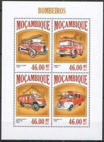 Poštové známky Mozambik 2013 Hasièská autá Mi# 6892-95 Kat 11€