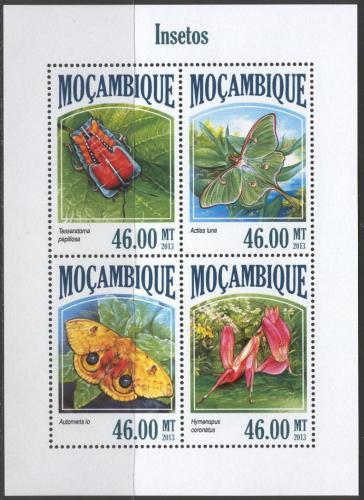 Poštové známky Mozambik 2013 Hmyz Mi# 6947-50 Kat 11€