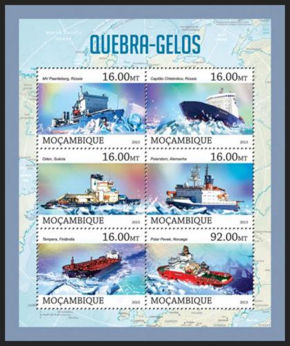 Poštové známky Mozambik 2013 Ledoborci Mi# 6483-88 Kat 10€
